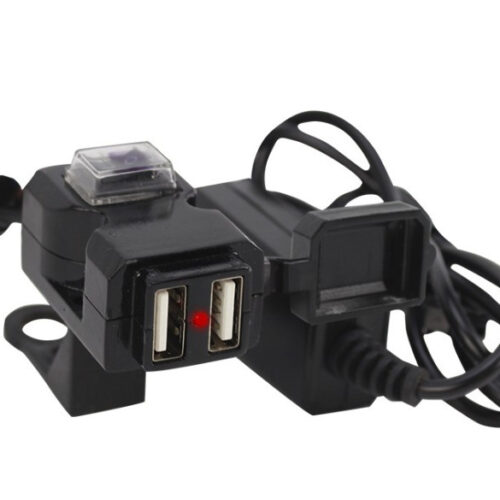 Гніздо USB на кермо мотоцикла 1 А ,2.1 А, 12-24 v