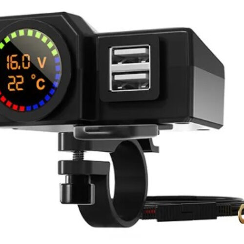 Гніздо USB для мотоцикла вольтметр термометр