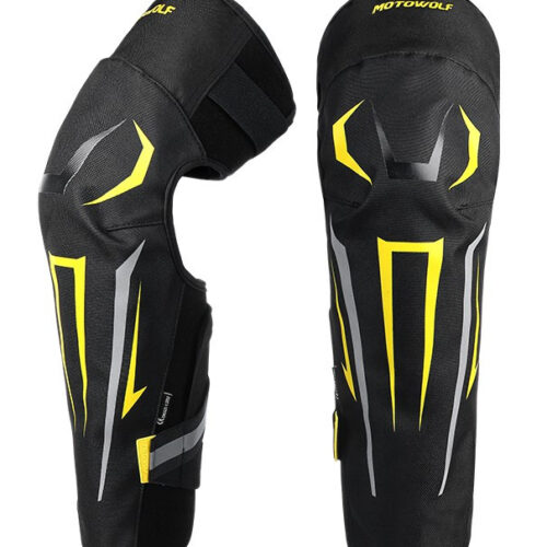 Мото наколіннии MOTOWOLF black yellow