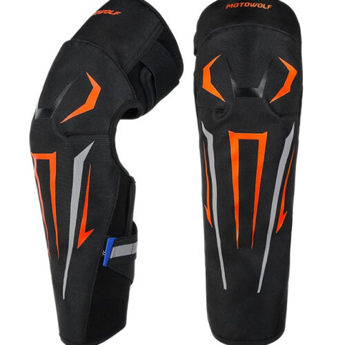 Мото наколіннии MOTOWOLF black orange