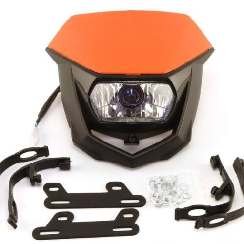 Фара для мотоцикла ендуро CR CRF XR YZ YZF WR KX KXF KLX RM RMZ чорно помаранчева