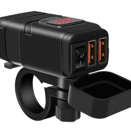 Гніздо USB для мотоцикла вольтметр 10-30v