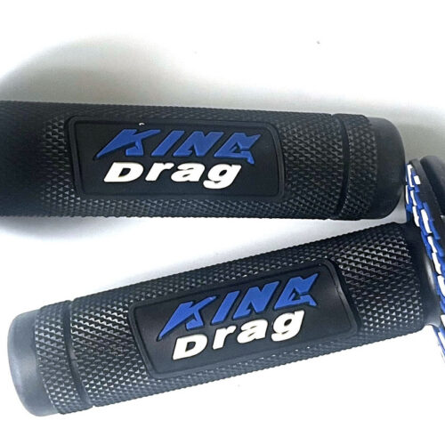 Гріпси для керма мотоцикла Drag king чорні з синім
