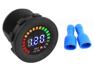 Вольтметр для мотоцикла/автомобіля врізний 12v